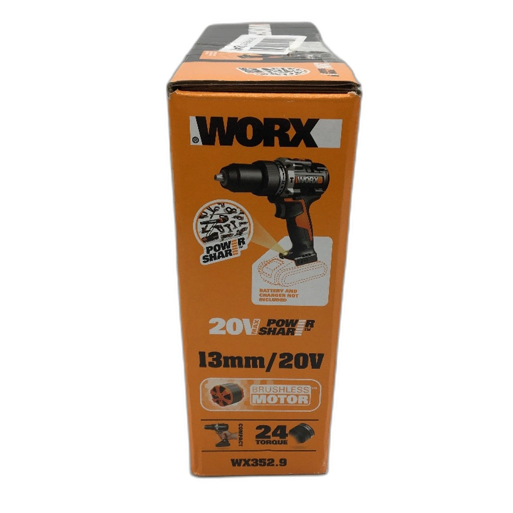 WORX WX352.9 20V Max 13mm 60Nm Brushless Mottor Hammer Drill TOOL ONLY NEW