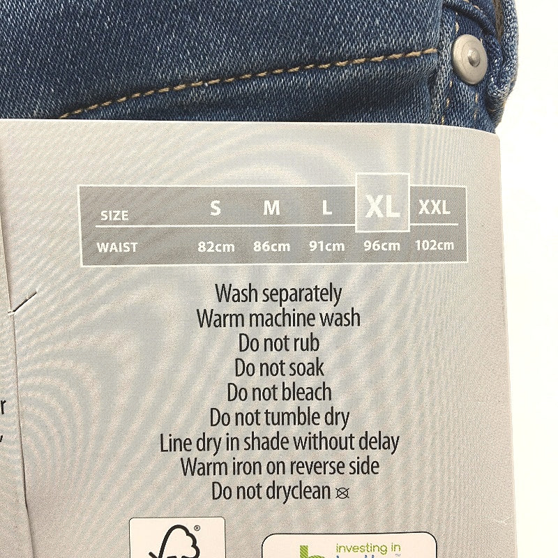 Westbay Regular Fit Mid Fade Blue Denim Sweat Shorts Mens Size XL NEW