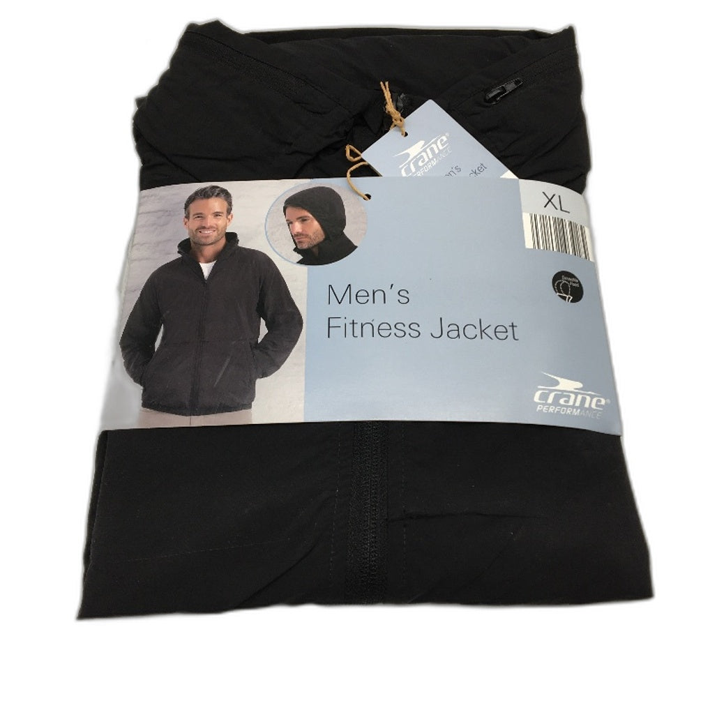 Crane Performance Black Waterproof Lightweight Fitness Jacket Mens Size XL NEW