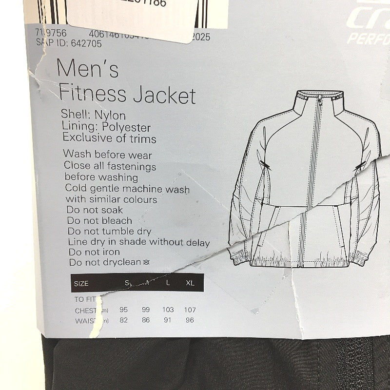 Crane Performance Black Waterproof Lightweight Fitness Jacket Mens Size XL NEW