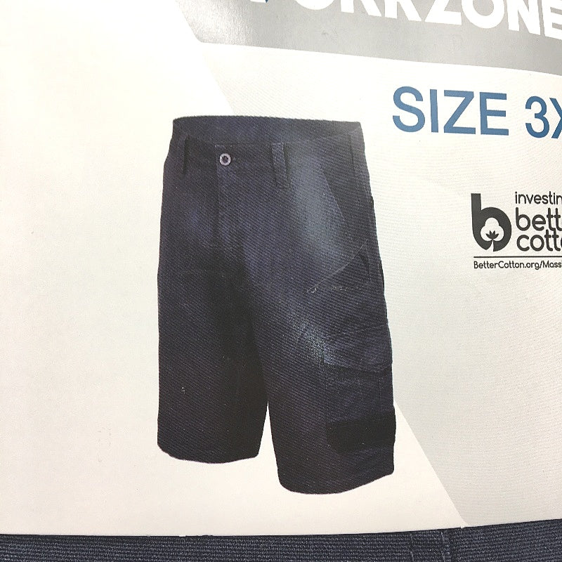 Workzone Navy Blue UPF 50+ Cotton Drill Stretch Work Shorts Mens Size 3XL NEW