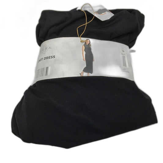 Serra Black Slim Fit Zipper Free Lined Sleeveless Dress Ladies Size 16 NEW