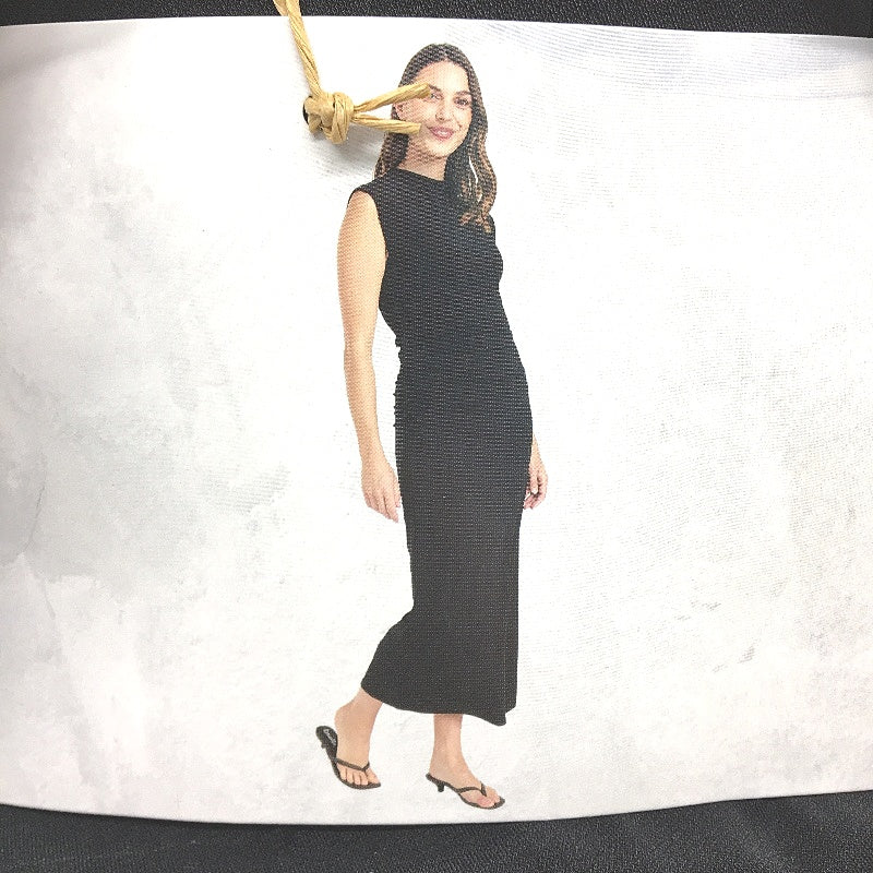 Serra Black Slim Fit Zipper Free Lined Sleeveless Dress Ladies Size 16 NEW