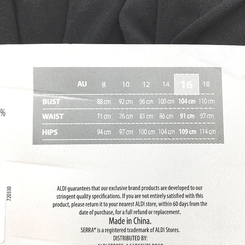 Serra Black Slim Fit Zipper Free Lined Sleeveless Dress Ladies Size 16 NEW