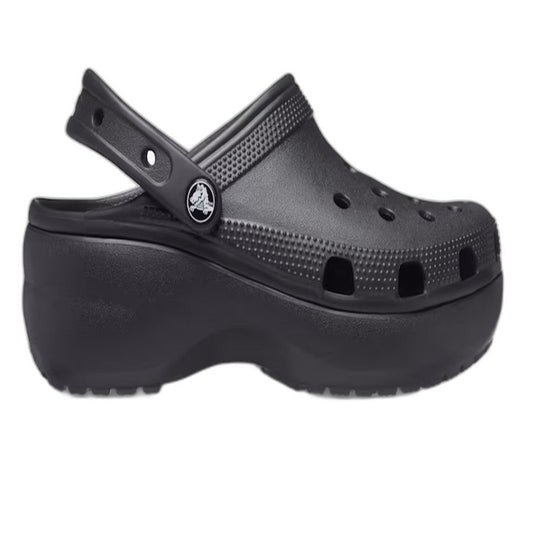 Crocs Comfort Classic Platform Clog Shoe Black Ladies Adult US 11 EU 42-43 NEW