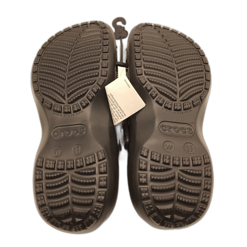 Crocs Comfort Classic Platform Clog Shoe Black Ladies Adult US 11 EU 42-43 NEW