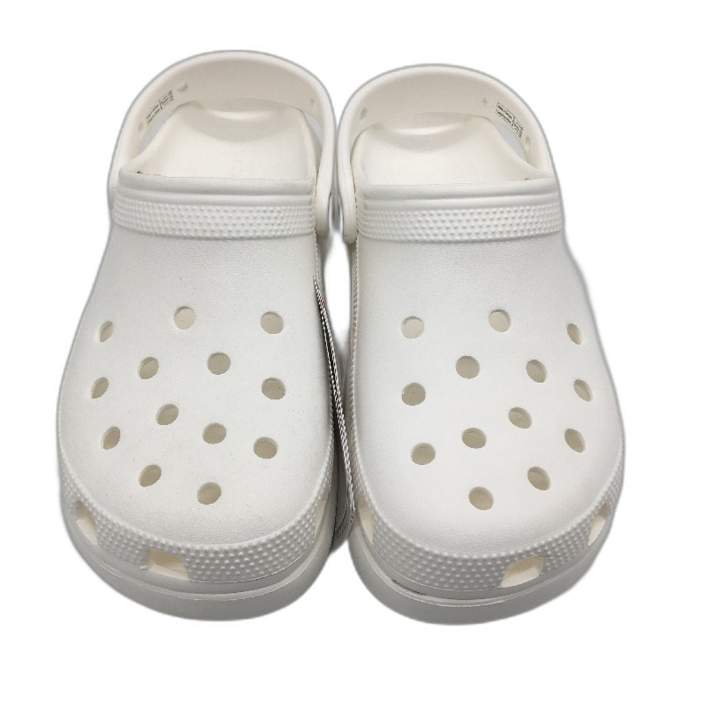 Crocs Comfort Classic Platform Clog Shoe White Ladies Roomy Fit US9 EU 39-40 NEW