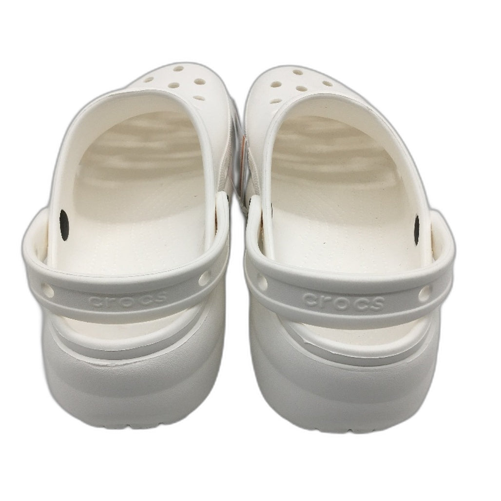 Crocs Comfort Classic Platform Clog Shoe White Ladies Roomy Fit US9 EU 39-40 NEW