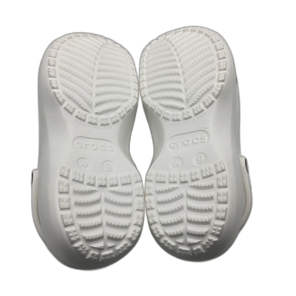 Crocs Comfort Classic Platform Clog Shoe White Ladies Roomy Fit US9 EU 39-40 NEW