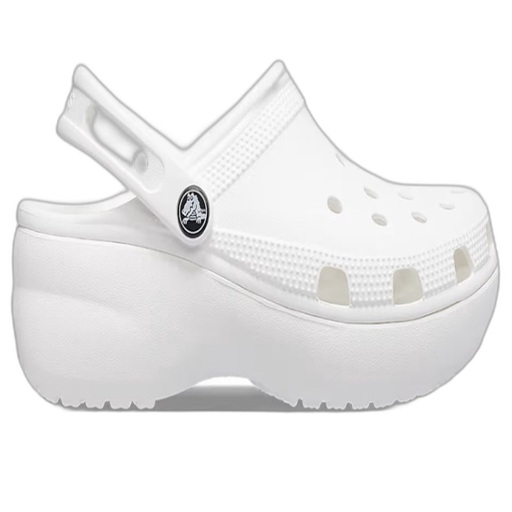 Crocs Comfort Classic Platform Clog Shoe White Ladies Roomy Fit US9 EU 39-40 NEW
