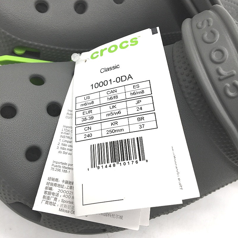 Crocs Iconic Comfort Classic Clog Shoe Slate Grey Unisex US Size M6 W8 NEW