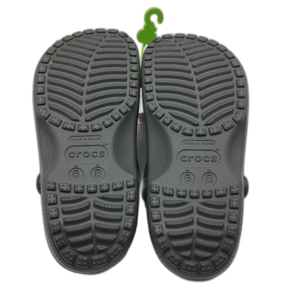 Crocs Iconic Comfort Classic Clog Shoe Slate Grey Unisex US Size M6 W8 NEW