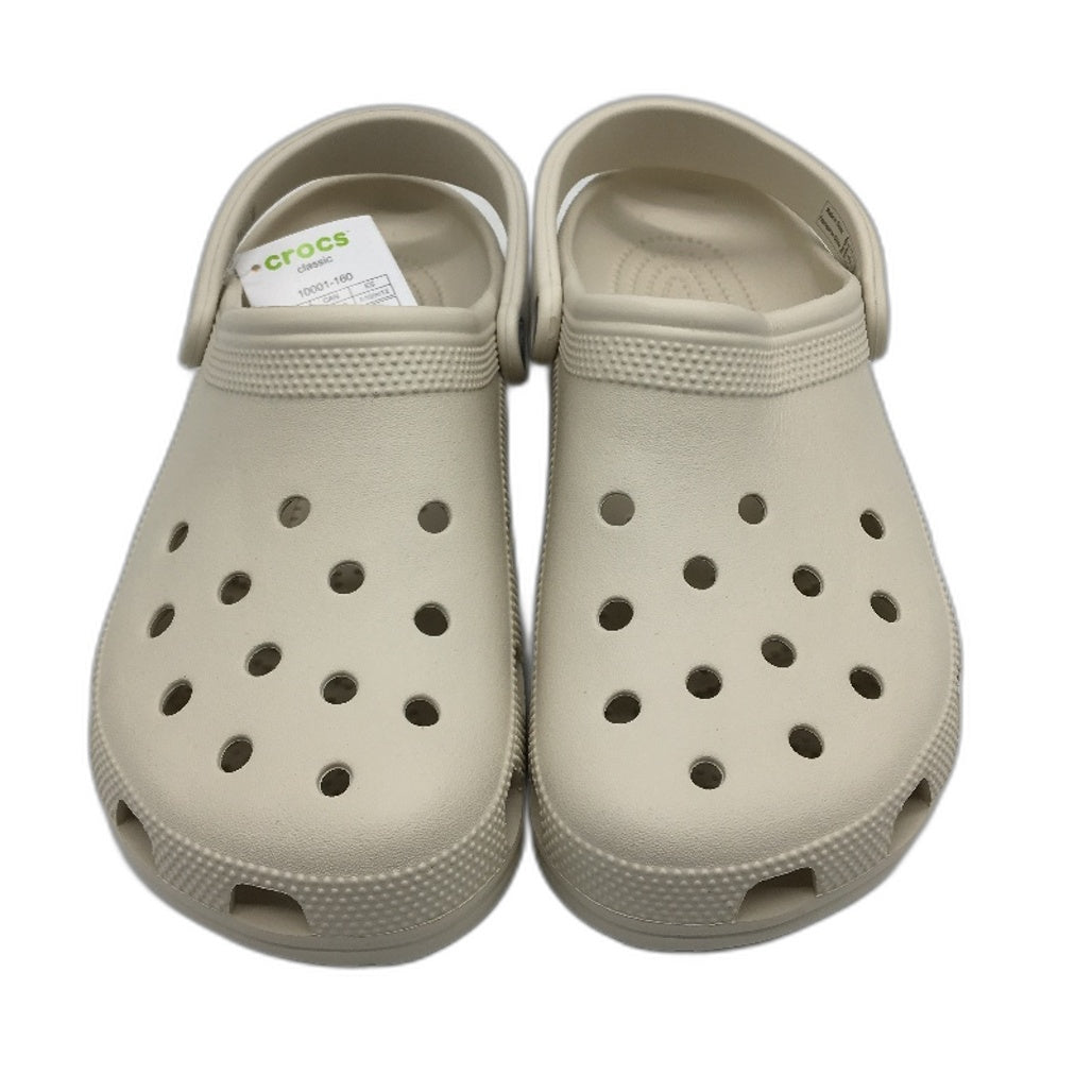 Crocs Iconic Comfort Classic Noir Clog Shoe Bone Unisex US Size M10 W12 NEW