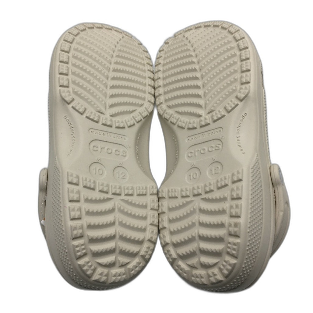 Crocs Iconic Comfort Classic Noir Clog Shoe Bone Unisex US Size M10 W12 NEW