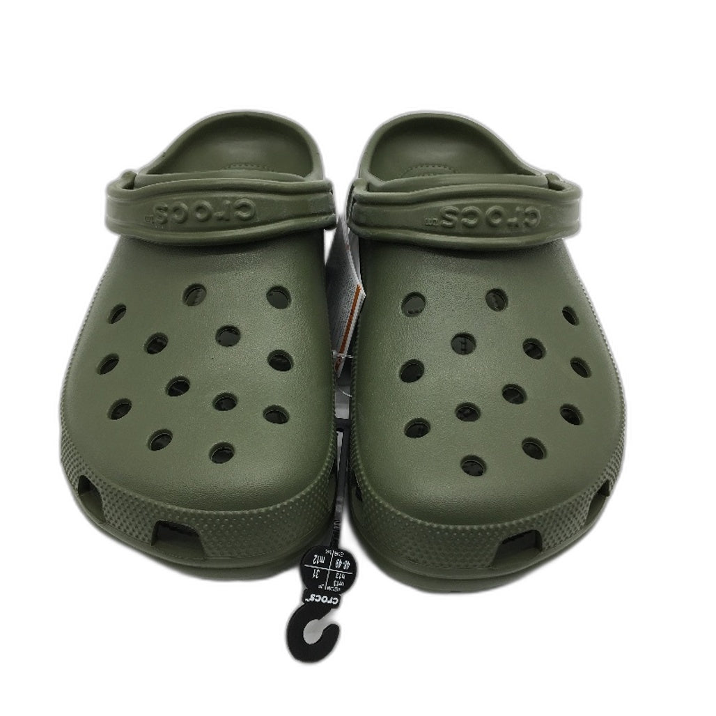 Crocs Iconic Comfort Classic Clog Shoe Army Green Mens Size US 13 EU 48-49 NEW