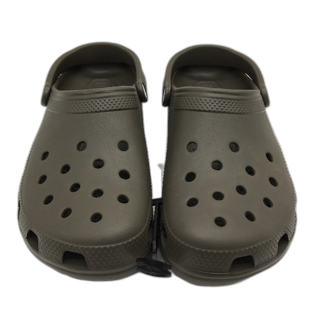 Crocs Iconic Comfort Classic Noir Clog Shoe Chocolate Unisex US Size M10 W12 NEW