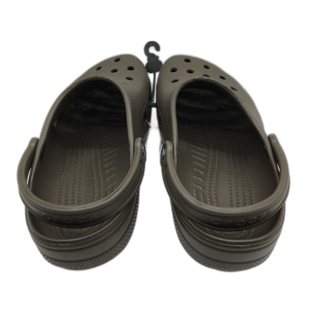 Crocs Iconic Comfort Classic Noir Clog Shoe Chocolate Unisex US Size M10 W12 NEW