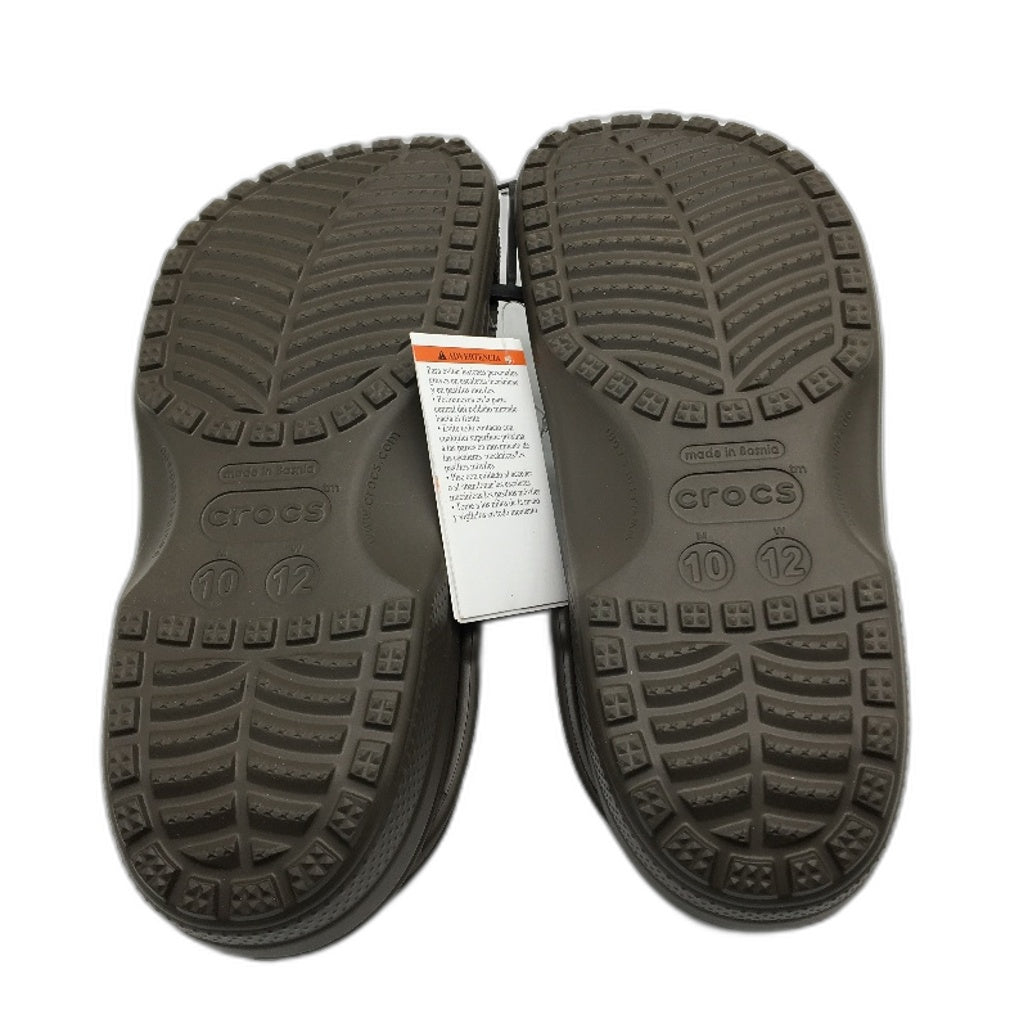 Crocs Iconic Comfort Classic Noir Clog Shoe Chocolate Unisex US Size M10 W12 NEW