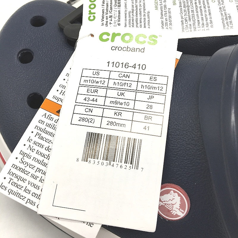 Crocs Iconic Comfort Navy Crocband Clog Shoe Unisex US Size M10 W12 NEW