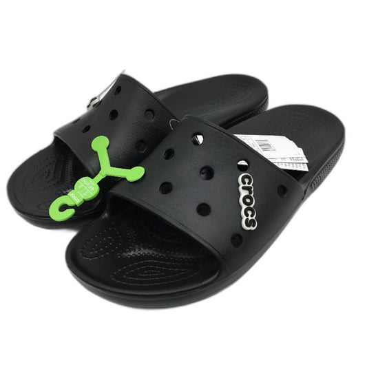 Crocs Iconic Comfort Black Classic Slides Sandals Mens Size US 12 EU 46-47 NEW