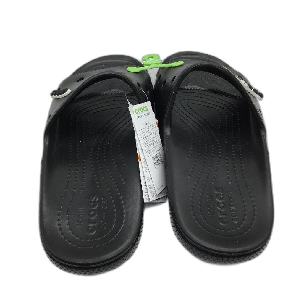 Crocs Iconic Comfort Black Classic Slides Sandals Mens Size US 12 EU 46-47 NEW