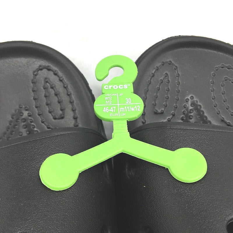 Crocs Iconic Comfort Black Classic Slides Sandals Mens Size US 12 EU 46-47 NEW