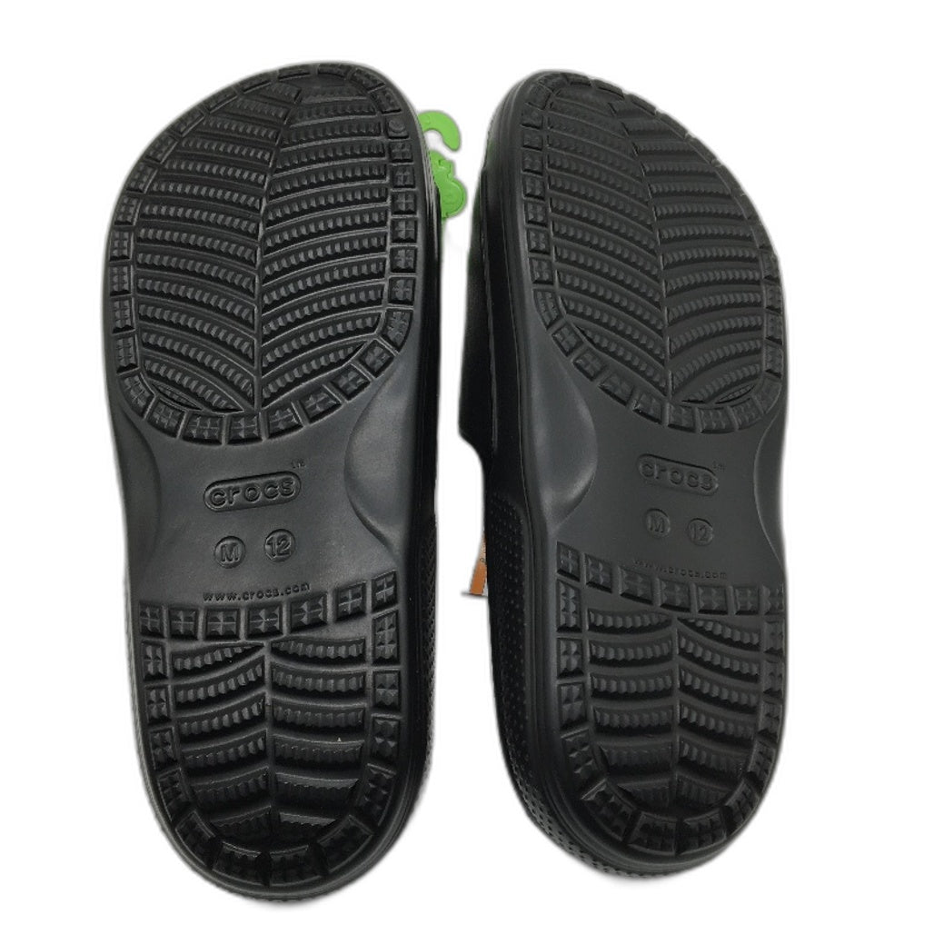 Crocs Iconic Comfort Black Classic Slides Sandals Mens Size US 12 EU 46-47 NEW