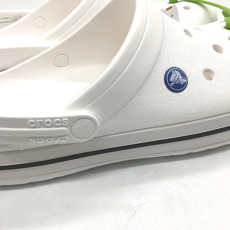 Crocs Iconic Comfort White Crocband Clog Shoe Unisex US Size M9 W11 NEW