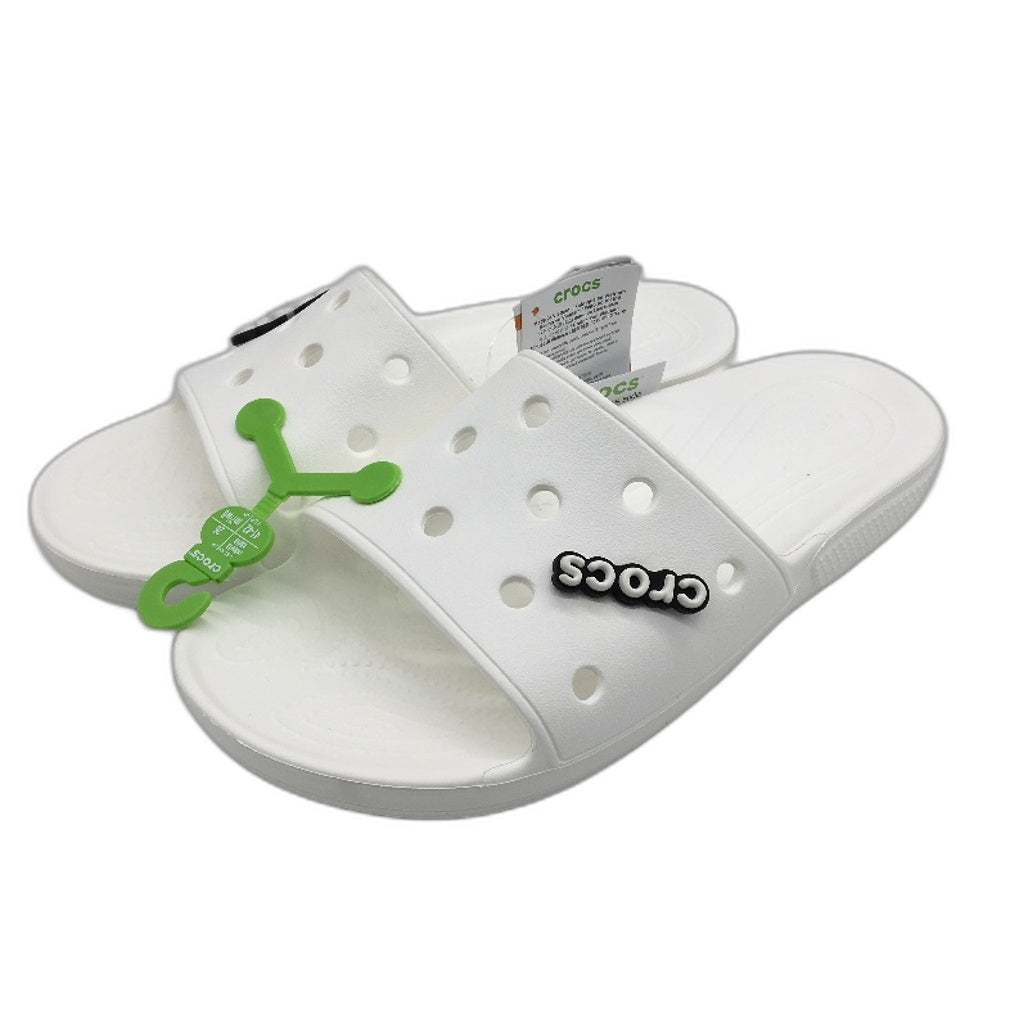 Crocs Iconic Comfort White Classic Slide Sandals Unisex US Size M8 W10 NEW