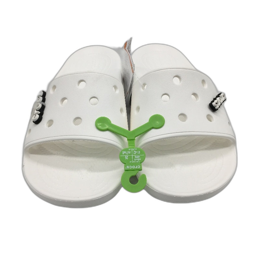 Crocs Iconic Comfort White Classic Slide Sandals Unisex US Size M8 W10 NEW