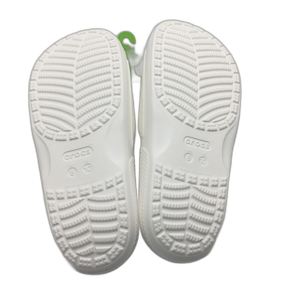Crocs Iconic Comfort White Classic Slide Sandals Unisex US Size M8 W10 NEW