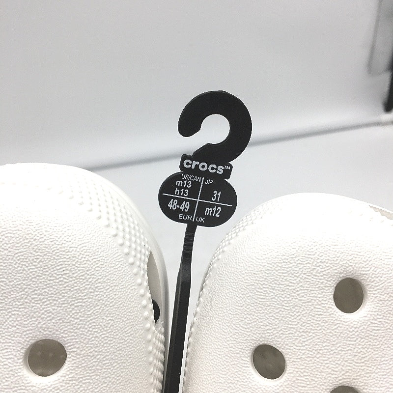 Crocs Iconic Comfort Classic Clog Shoe White Blanc Mens Size US 13 EU 48-49 NEW