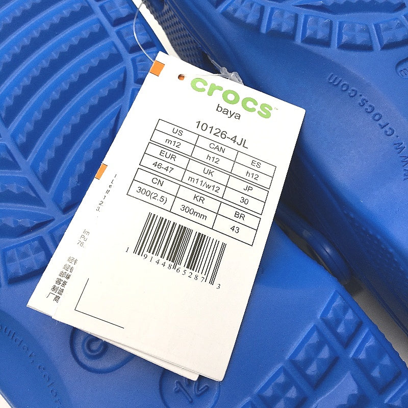 Crocs Iconic Comfort Cobalt Blue Baya Clog Shoes Mens Size US 12 EU 46-47 NEW