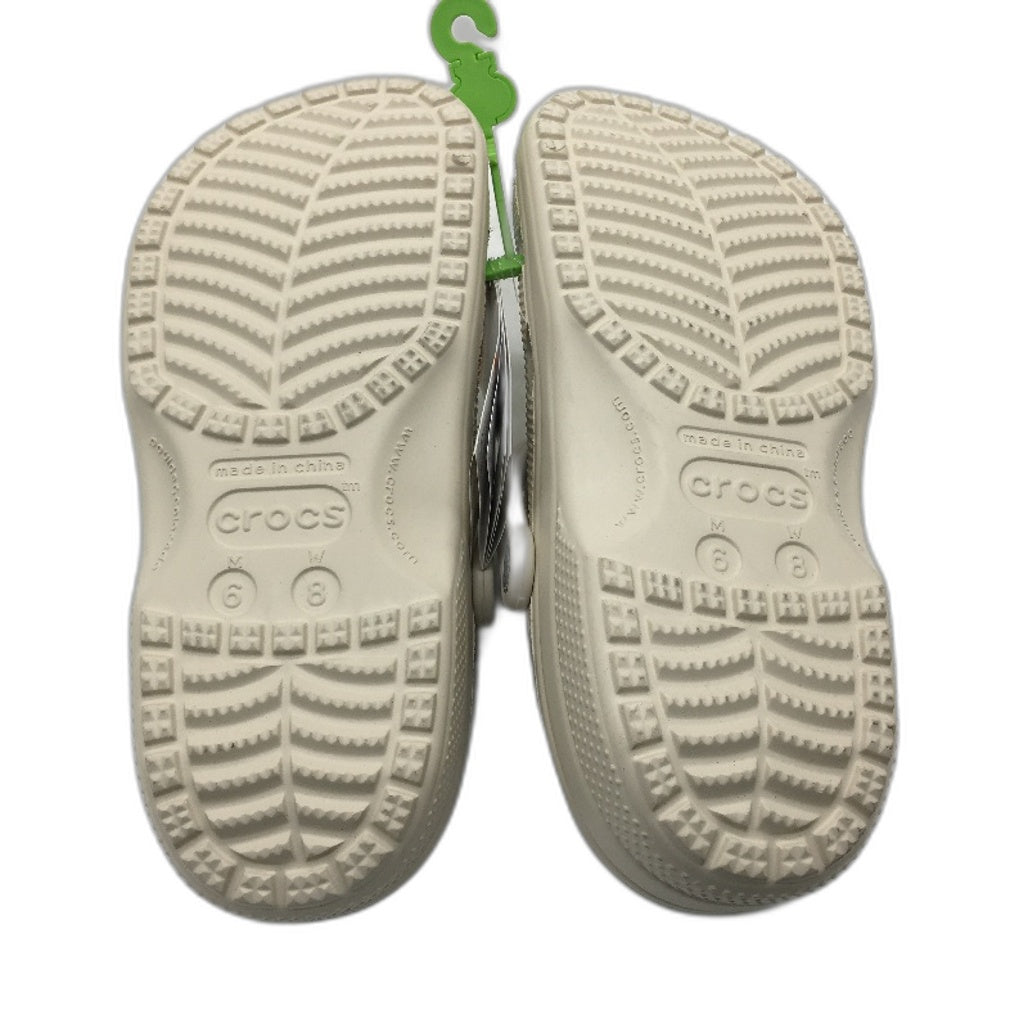Crocs Iconic Comfort Classic Clog Shoe Bone Beige Unisex US Size M6 W8 NEW