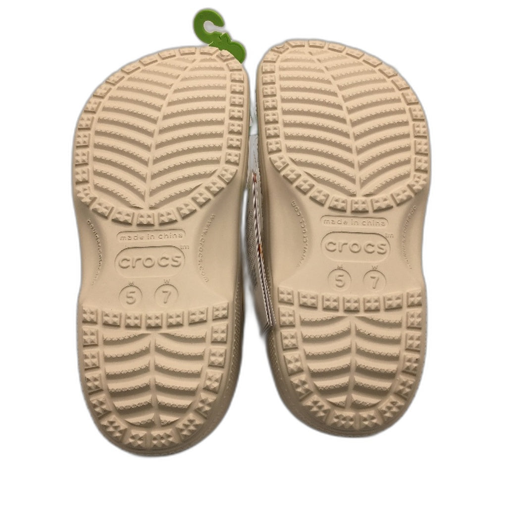 Crocs Iconic Comfort Classic Clog Shoe Bone Beige Unisex US Size M5 W7 NEW