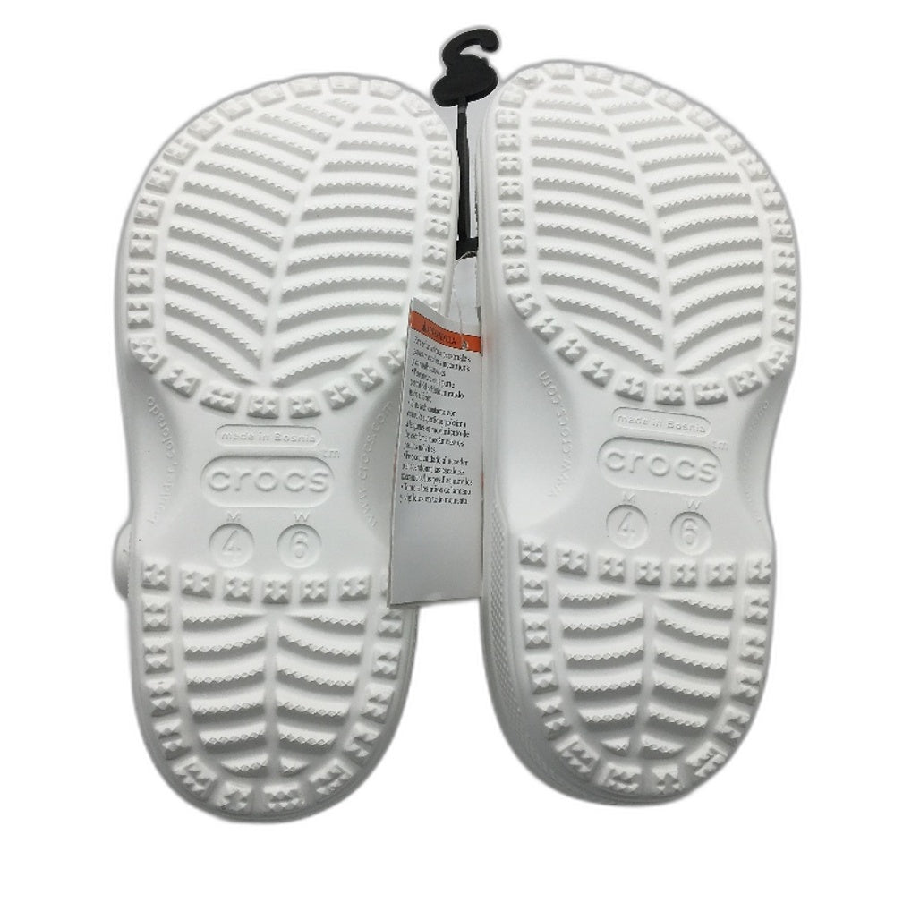 Crocs Iconic Comfort White Classic Clog Shoes Unisex US Size M4 W6 NEW
