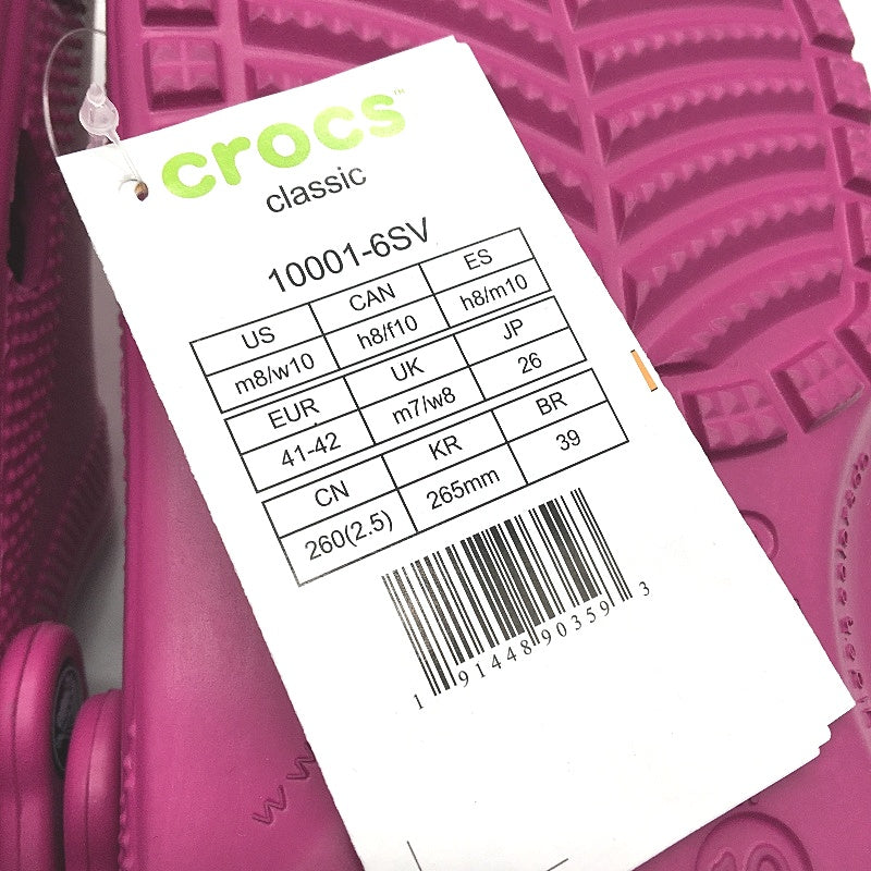 Crocs Iconic Comfort Fuchsia Pink Classic Clog Shoe Unisex US Size M8 W10 NEW