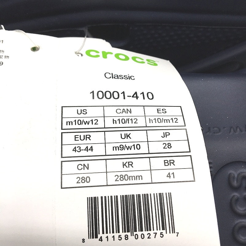 Crocs Iconic Comfort Navy Blue Classic Clog Shoe Unisex US Size M10 W12 NEW