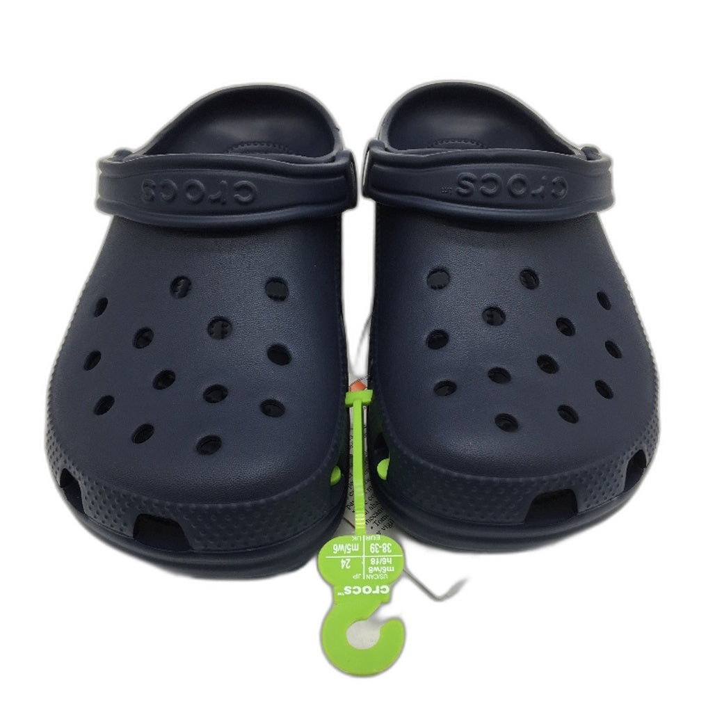 Crocs Iconic Comfort Navy Blue Classic Clog Shoe Unisex US Size M6 W8 NEW