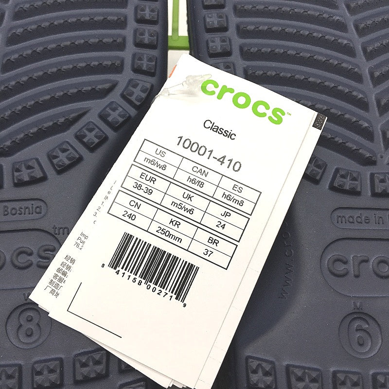 Crocs Iconic Comfort Navy Blue Classic Clog Shoe Unisex US Size M6 W8 NEW