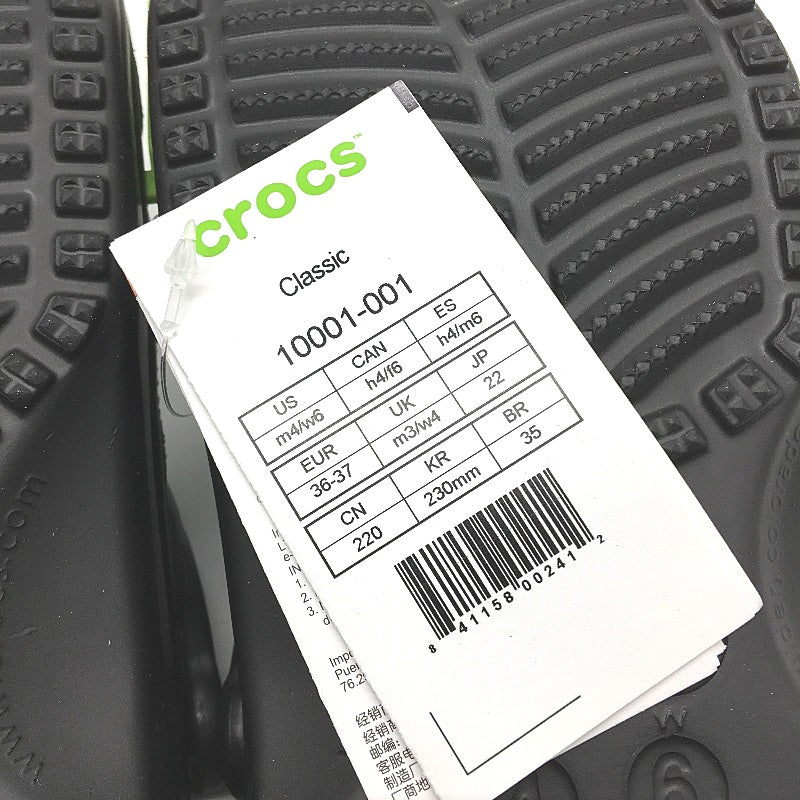Crocs Iconic Comfort Noir Black Classic Clog Shoe Unisex US Size M4 W6 NEW