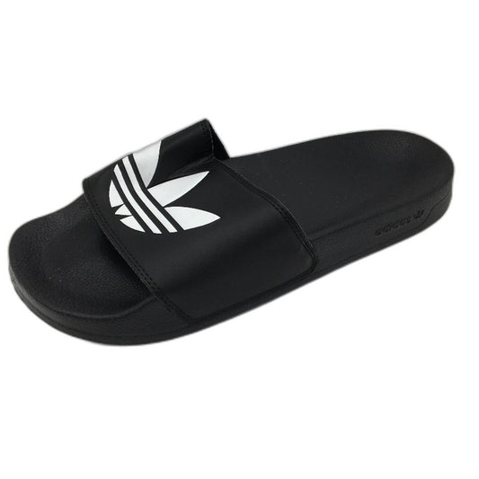 Adidas Black Adilette Lite White Logo Slides FU8298 Mens Size US 10 EU 44.5 NEW