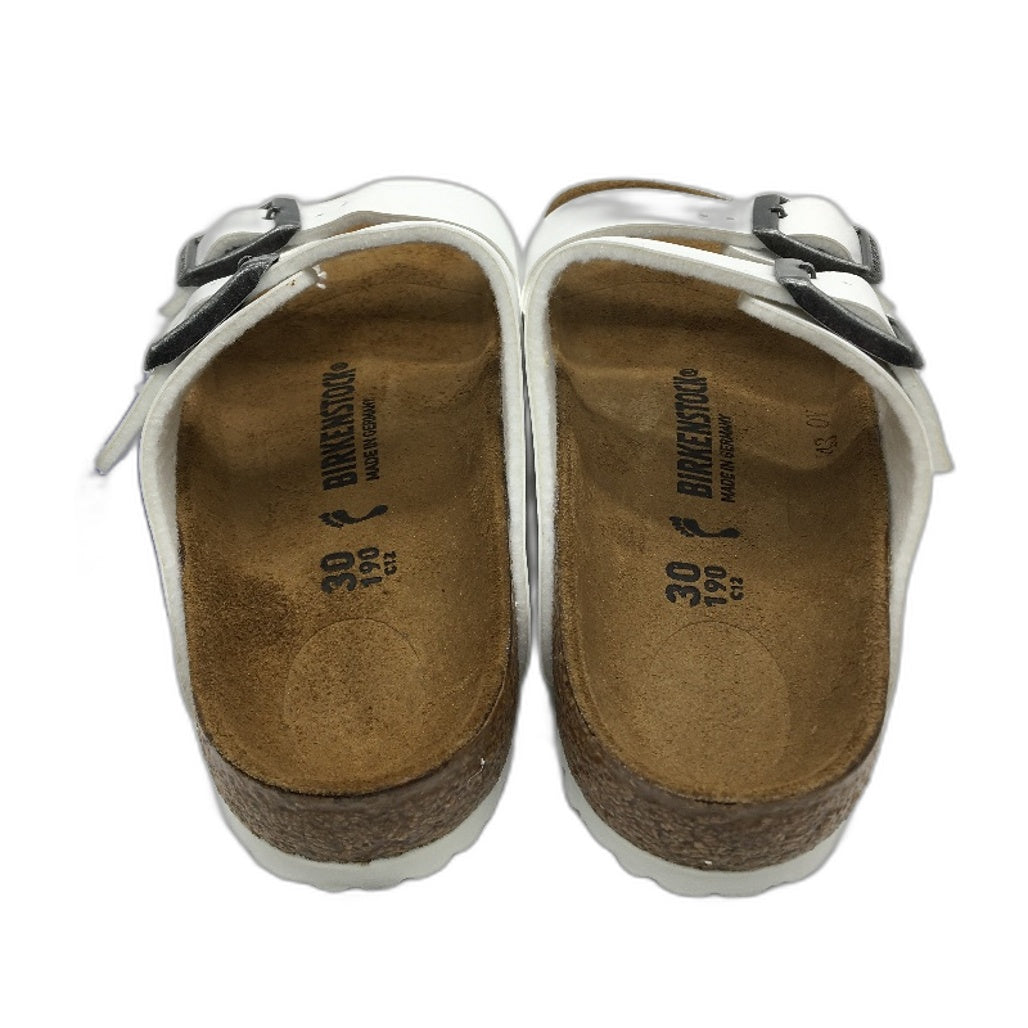 Birkenstock KIDS Arizona White Narrow Fit 2 Strap Slides Size US 12 EU 30 NEW