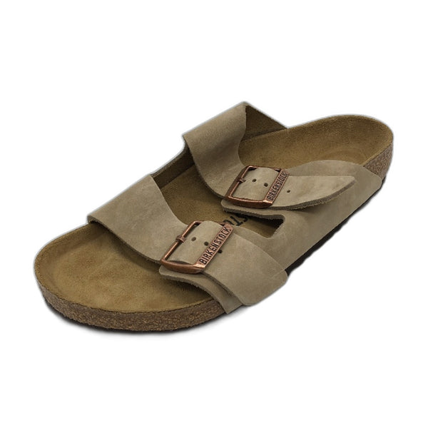 Birkenstock Arizona BS Tabacco Brown Leather Slides Unisex L8 M6 EU 39 NEW