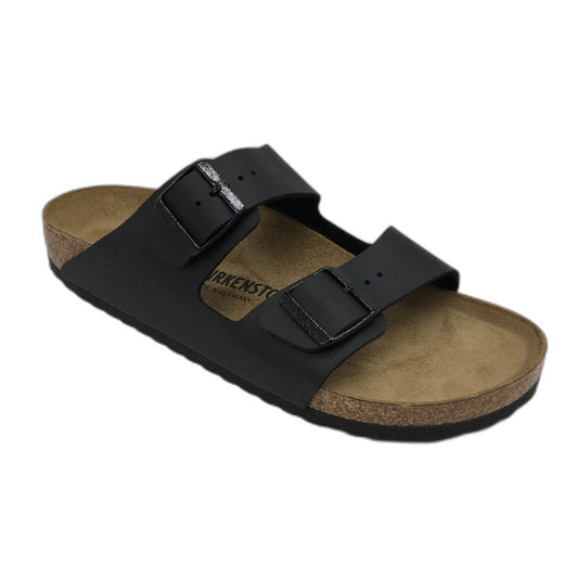 Birkenstock Classic Arizona Black Narrow Fit 2 Strap Slides Mens US 10 EU 43 NEW