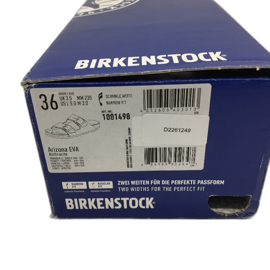 Birkenstock Arizona EVA Black Narrow Fit 2 Strap Slides Unisex L5 M3 EU 36 NEW