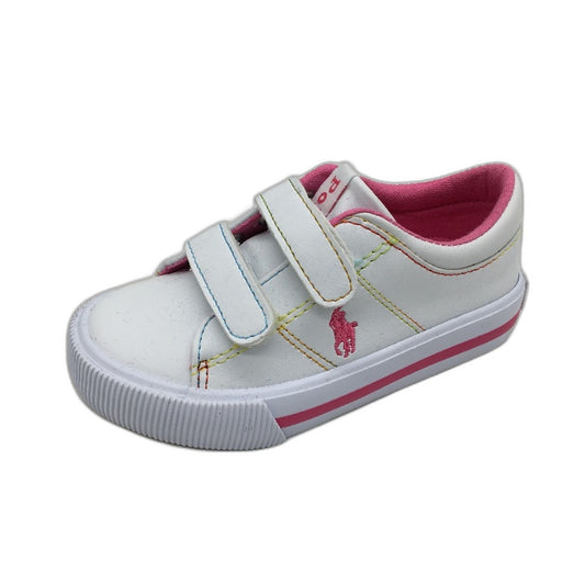 Polo Ralph Lauren White Rainbow Elmwood Double Strap Shoes Toddler Size 7 NEW