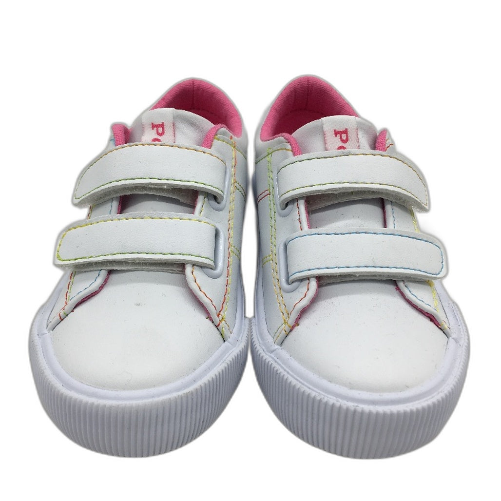 Polo Ralph Lauren White Rainbow Elmwood Double Strap Shoes Toddler Size 7 NEW