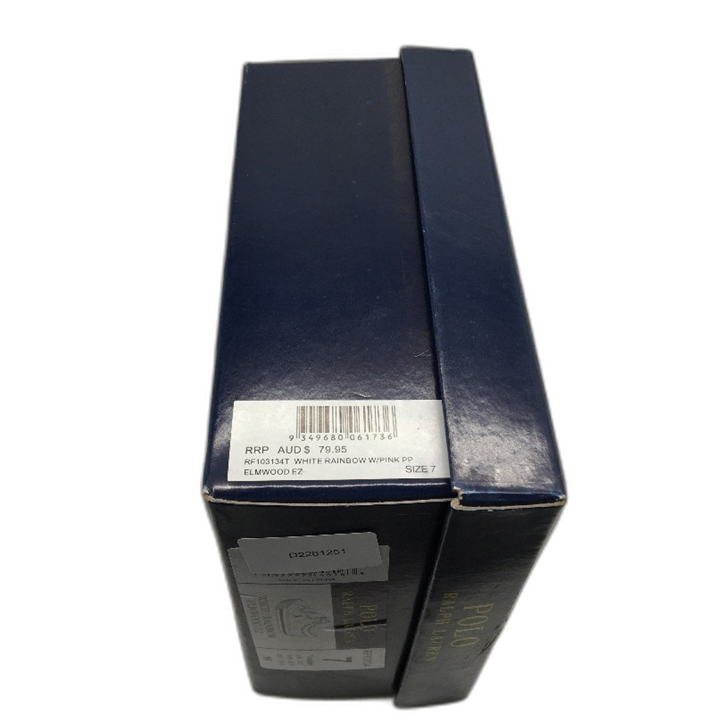 Polo Ralph Lauren White Rainbow Elmwood Double Strap Shoes Toddler Size 7 NEW