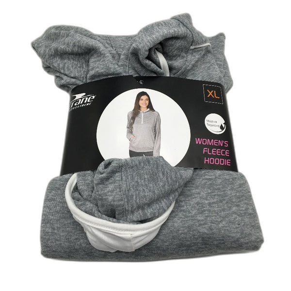 Crane Charcoal Grey Moisture Regulating Fleece Hoodie Jumper Ladies Size XL NEW